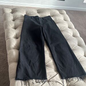 Zara Black Wide Leg Flare Jeans